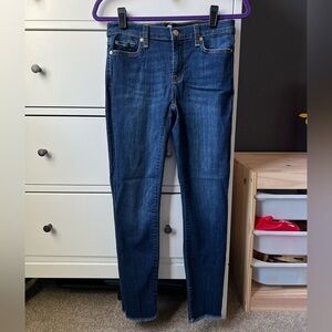 7 For All Mankind Dark Blue Ankle Skinny Jeans 27